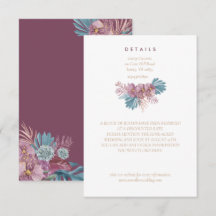 Marsala | Tropische Blätter Blumenhochzeit Enclosu