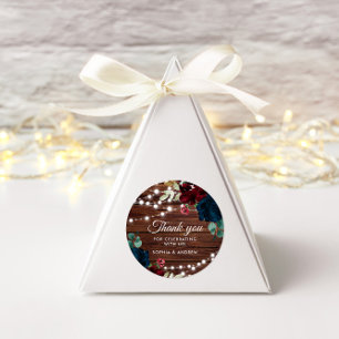 Marsala und Navy Rustic Wedding Cercle Sticker