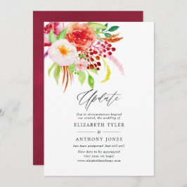 Marsala Vintag Rustic Charm Wedding Update Einladung