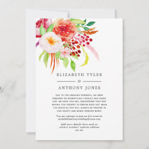 Marsala Vintage Rustikaler Charme Reduzierte Gäste Ankündigung