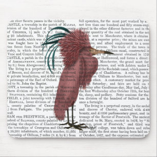 Marsala Vogel mit Haube Mousepad