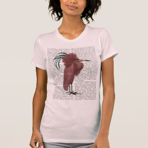 Marsala Vogel mit Haube T-Shirt