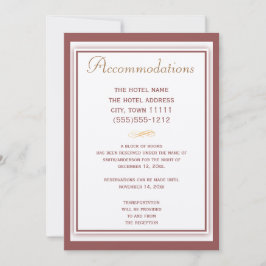 Marsala Wedding Accommodation Card Einladung