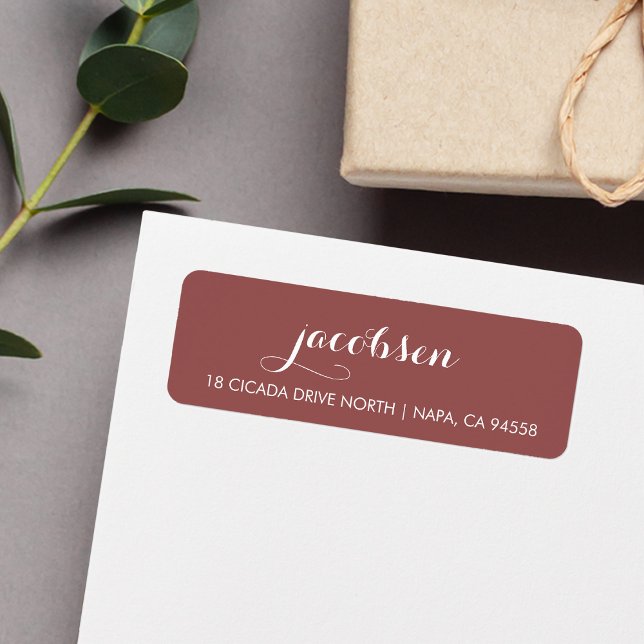 Marsala & White Elegante Kalligraphie (Von Creator hochgeladen)