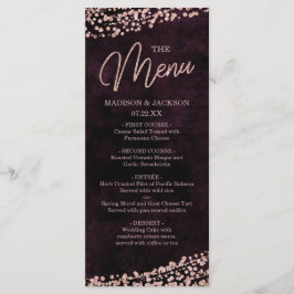 Marsala Wine & Rose Menükarte