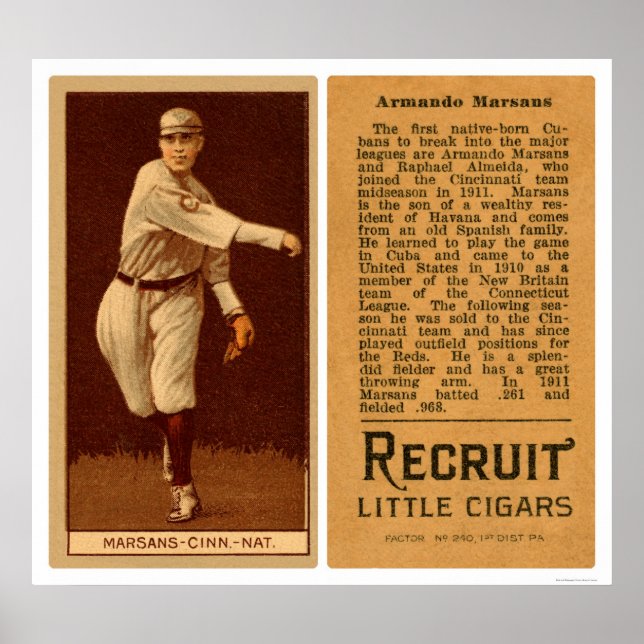 Marsans Kuban Reds Baseball 1912 Poster (Vorne)