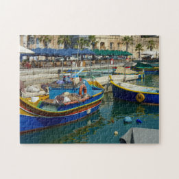 Marsaxlokk malte Boote Puzzle