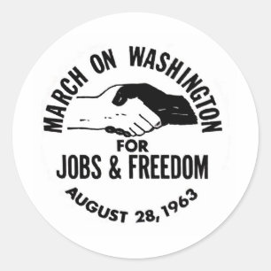 Marsch auf Washington 1963 Runder Aufkleber