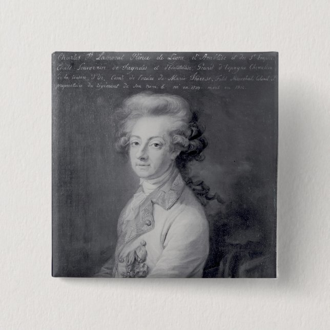 Marschall Charles-Joseph Prinz de Ligne Button (Vorderseite)