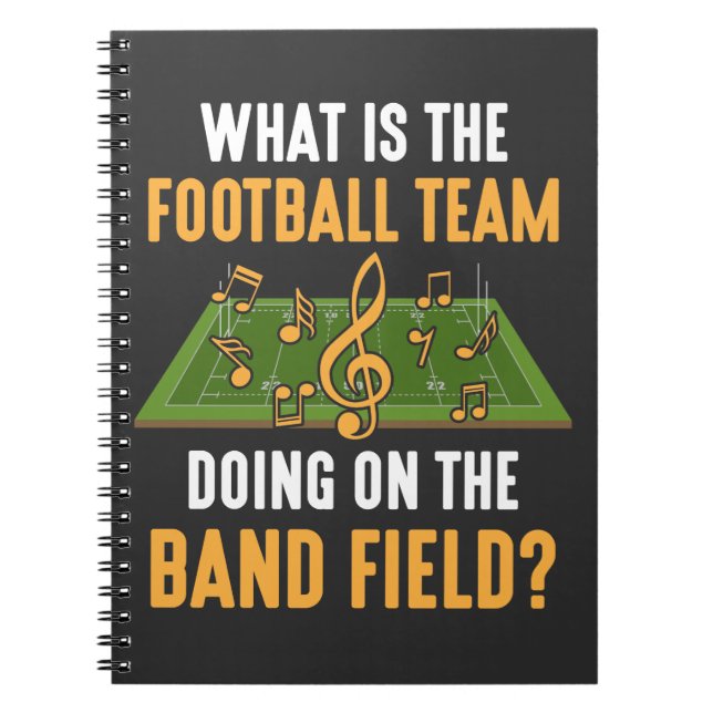 Marschband Field Director Football Team Orchest Notizblock (Vorderseite)