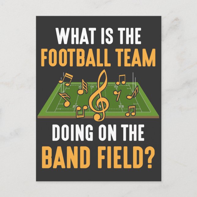 Marschband Field Director Football Team Orchest Postkarte (Vorderseite)