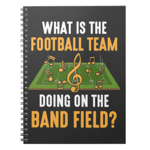Marschband Field Director Football-Team Orchester Notizblock