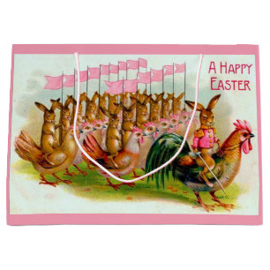 marschieren Osterhasen und Hühner Große Geschenktüte