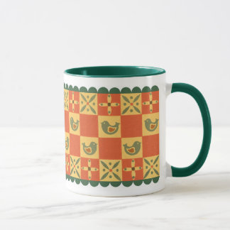Marschierendes Vogel-Tassen-Grün Tasse