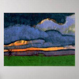 Marschlandschaft mit einer Mühle   Emil Nolde   Poster