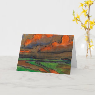 Marschlandschaft unter roten Wolken Emil Nolde Karte