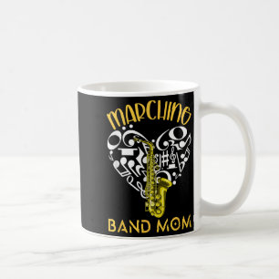 Marschorchester-Mutter-Herz-Liebe-Musiknoten-Saxop Kaffeetasse