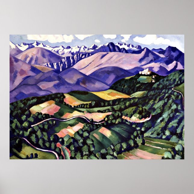 Marsden Hartley - Lila Berge, Venedig Poster (Vorne)