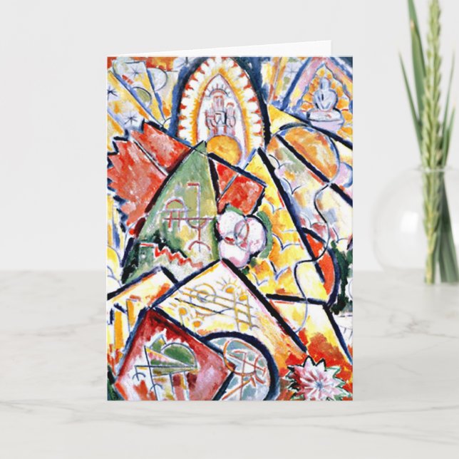 Marsden Hartley - musikalisches Thema Feiertagskarte (Vorderseite)