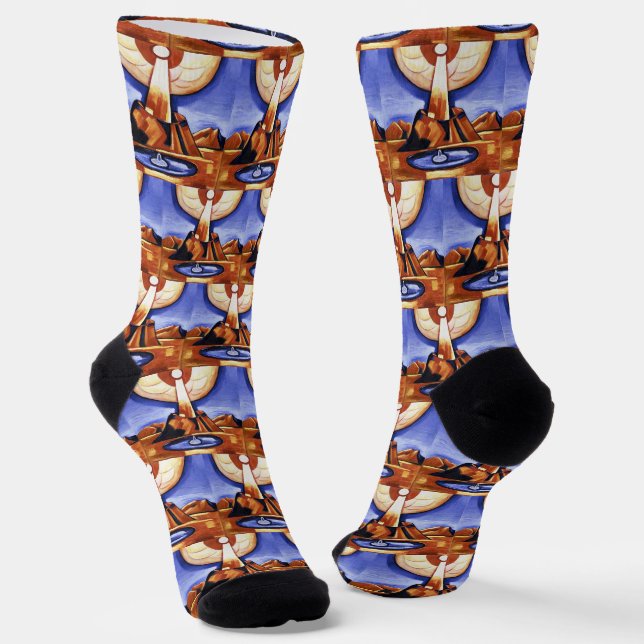 Marsden Hartleys Abstrakte Alchemy-Malerei Socken (Gewinkelt)