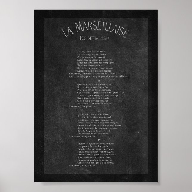 Marseillaise Poster (Vorne)