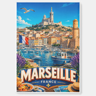 🧲 Marseille Alter Hafen Reise Erinnerung Frankrei Magnet