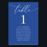 Marseille Bleu Minimalistische Tischnummer<br><div class="desc">Schön,  elegant,  modern und minimalistisch,  Tischnummer-Karte. Vollständig anpassbar. **BITTE BEACHTEN SIE: Um zu bestellen,  passen Sie einfach Ihre Tischnummer und Namen an. Fügen Sie dann jede Nummer einzeln in Ihren Warenkorb. Karo raus,  wenn du fertig bist.</div>