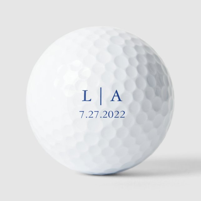 Marseille Bleu Wedding Personalisiert Golf Ball (Vorderseite)