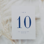 Marseille Bleu Wedding Tischnummer Card<br><div class="desc">Zeitgenössischer Chic minimalist,  Marseille Bleu Hochzeitskarte Tischnummer. Bitte beachten Sie,  dass die Tischnummern nummeriert und einzeln in Ihren Warenkorb aufgenommen werden müssen.</div>
