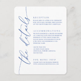 Marseille Bleu & White Moderne Minimalistische Hoc Begleitkarte