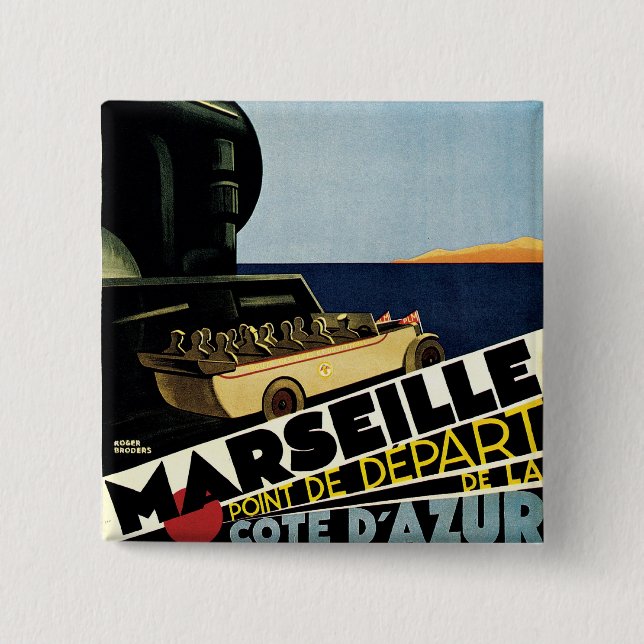 Marseille ~ Cote D'Azur Button (Vorderseite)