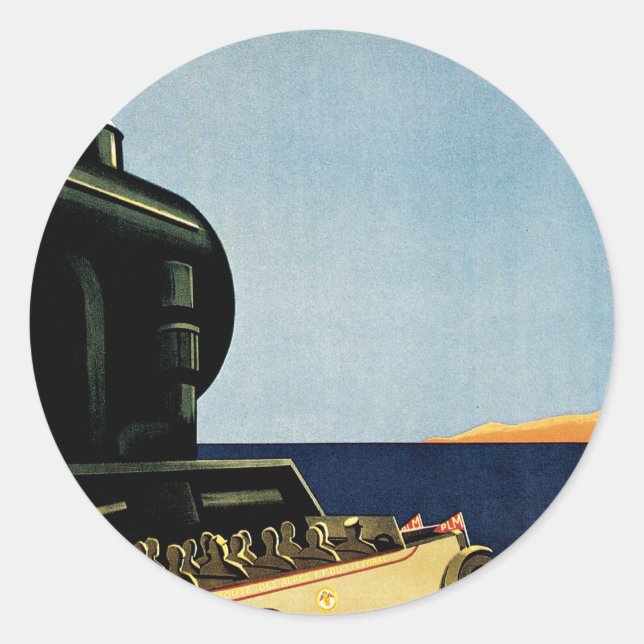 Marseille ~ Cote D'Azur Runder Aufkleber (Vorderseite)