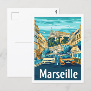 Marseille France Famous Travel Place Postkarte