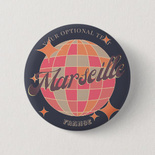 Marseille France Stadt Modeerscheinung Rosa Diskot Button