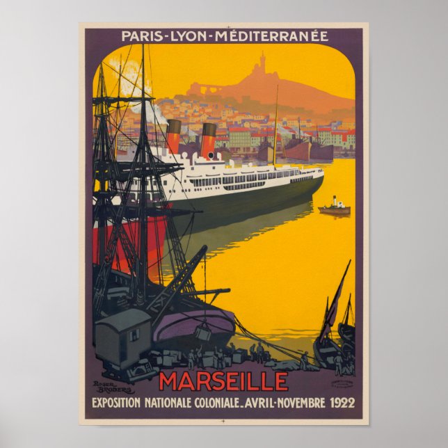 Marseille France Vintage Poster 1922 (Vorne)