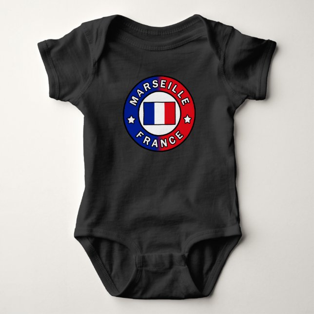 Marseille Frankreich Baby Strampler (Vorderseite)