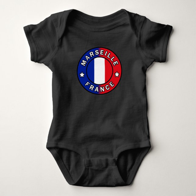 Marseille Frankreich Baby Strampler (Vorderseite)