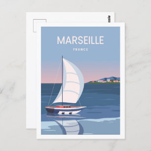 Marseille Frankreich Berühmter Reiseort Postkarte