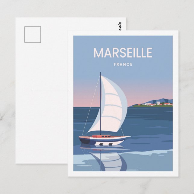 Marseille Frankreich Berühmter Reiseort Postkarte (Vorne/Hinten)