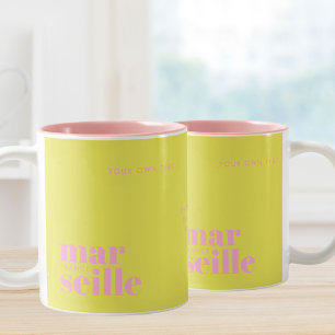 Marseille Frankreich modernes Andenken Zweifarbige Tasse