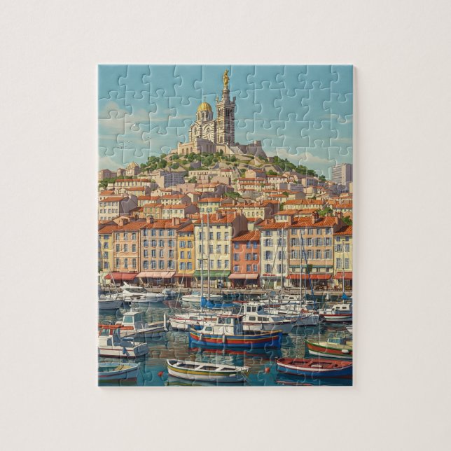 Marseille Frankreich Reise Puzzle (Vertikal)
