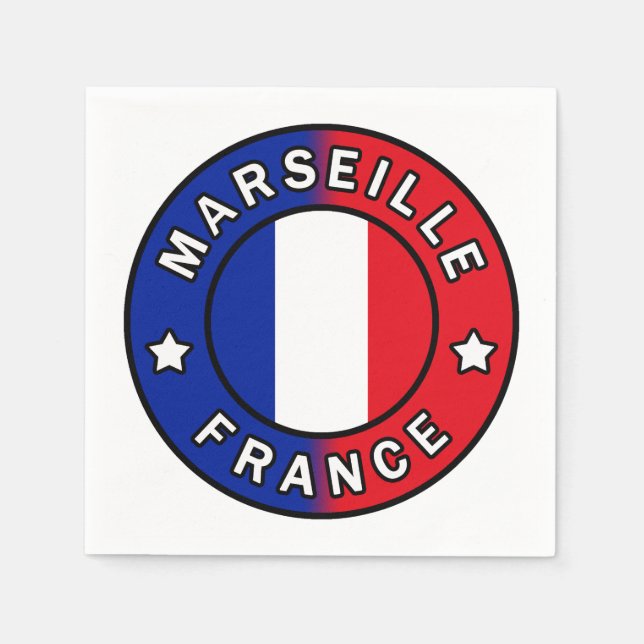 Marseille Frankreich Serviette (Vorderseite)