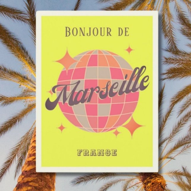 Marseille Frankreich - Urlaub Gelbe Diskothek Postkarte (Von Creator hochgeladen)