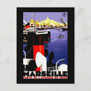 Marseille, Frankreich Vintage Reise Postkarte