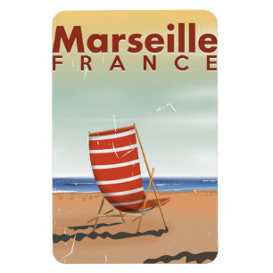Marseille Frankreich Vintage-Reiseposter Magnet