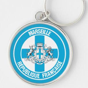 Marseille-RundEmblem Schlüsselanhänger