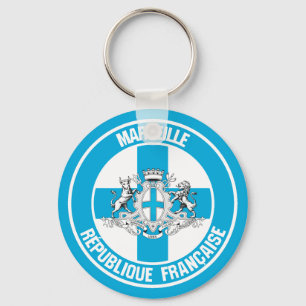 Marseille-RundEmblem Schlüsselanhänger
