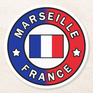 Marseille Runder Pappuntersetzer