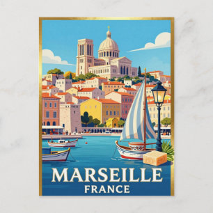 Marseille Vieux Port Französische Riviera Postkarte