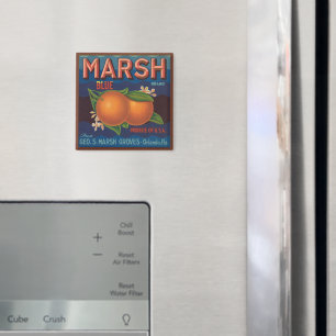 Marsh Brand Vintage Citrus Etikett Magnet